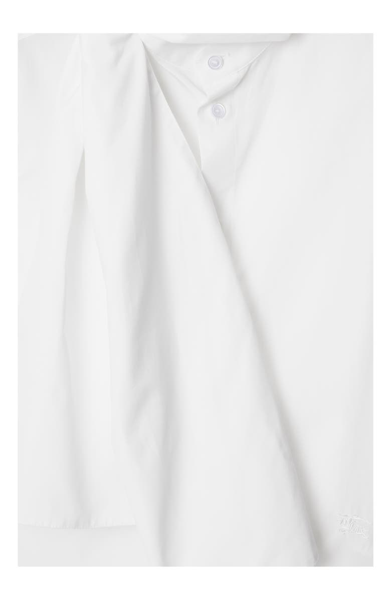 Burberry Cotton Scarf Shirt, Alternate, color, Optic White