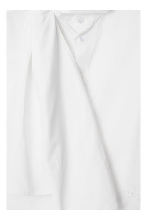 Burberry Cotton Scarf Shirt In Optic White
