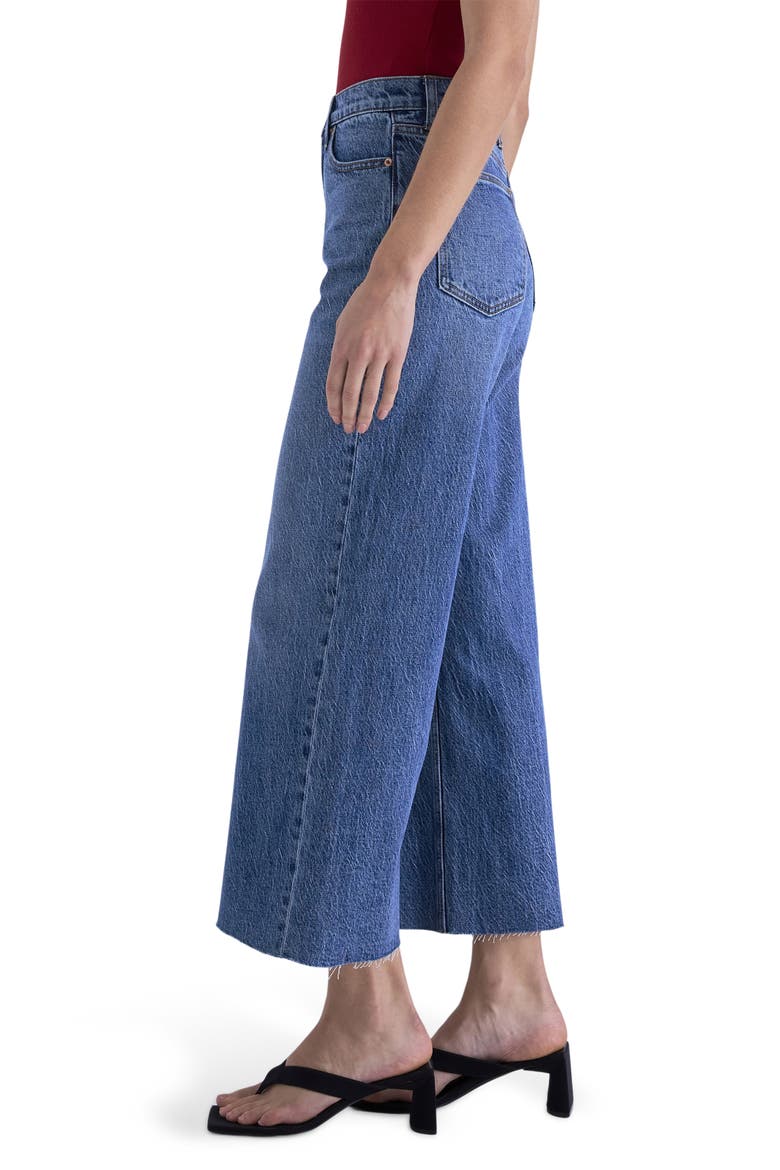 Lana Raw Hem High Waist Ankle Wide Leg Jeans, Alternate, color, CITYSCAPE