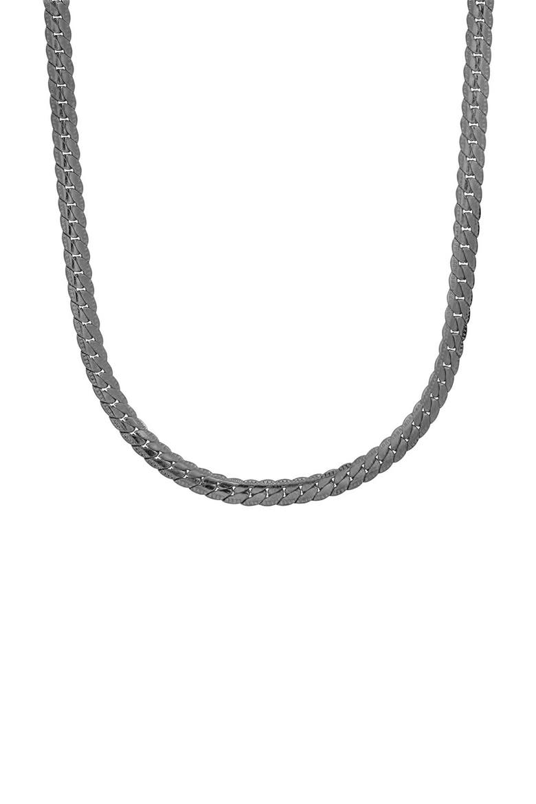 Men's Stainless Steel Curb Chain Necklace, Main, color, BLACK