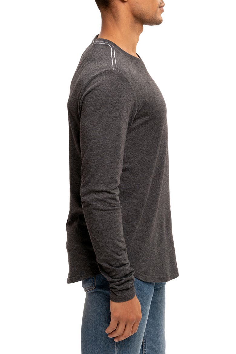 Kye Slub Long Sleeve T-Shirt, Alternate, color, HEATHER BLACK