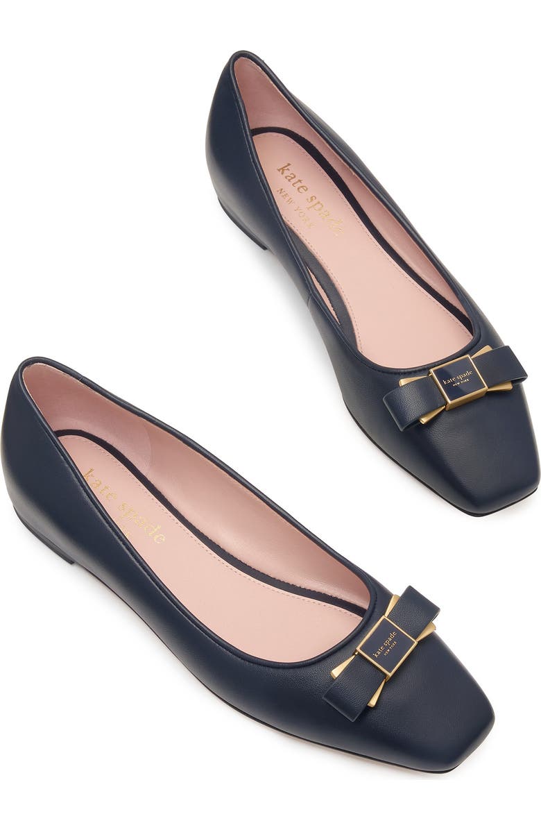 Kate Spade New York bowdie ballet flat, Alternate, color, Captain Navy
