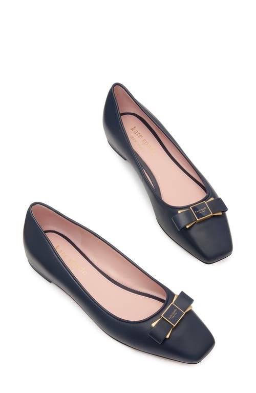Kate Spade New York Bowdie Ballet Flat In Captain Navy