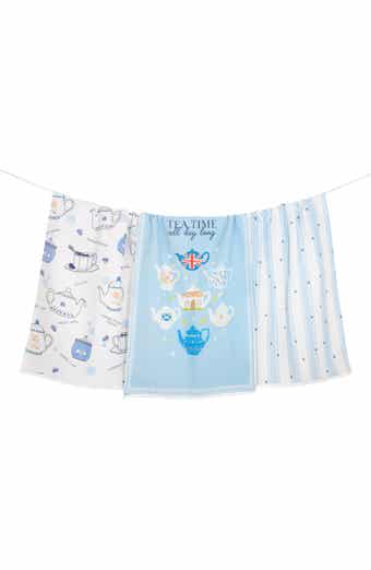 Set of Three English Tea Time Cottage Kitchen Towels