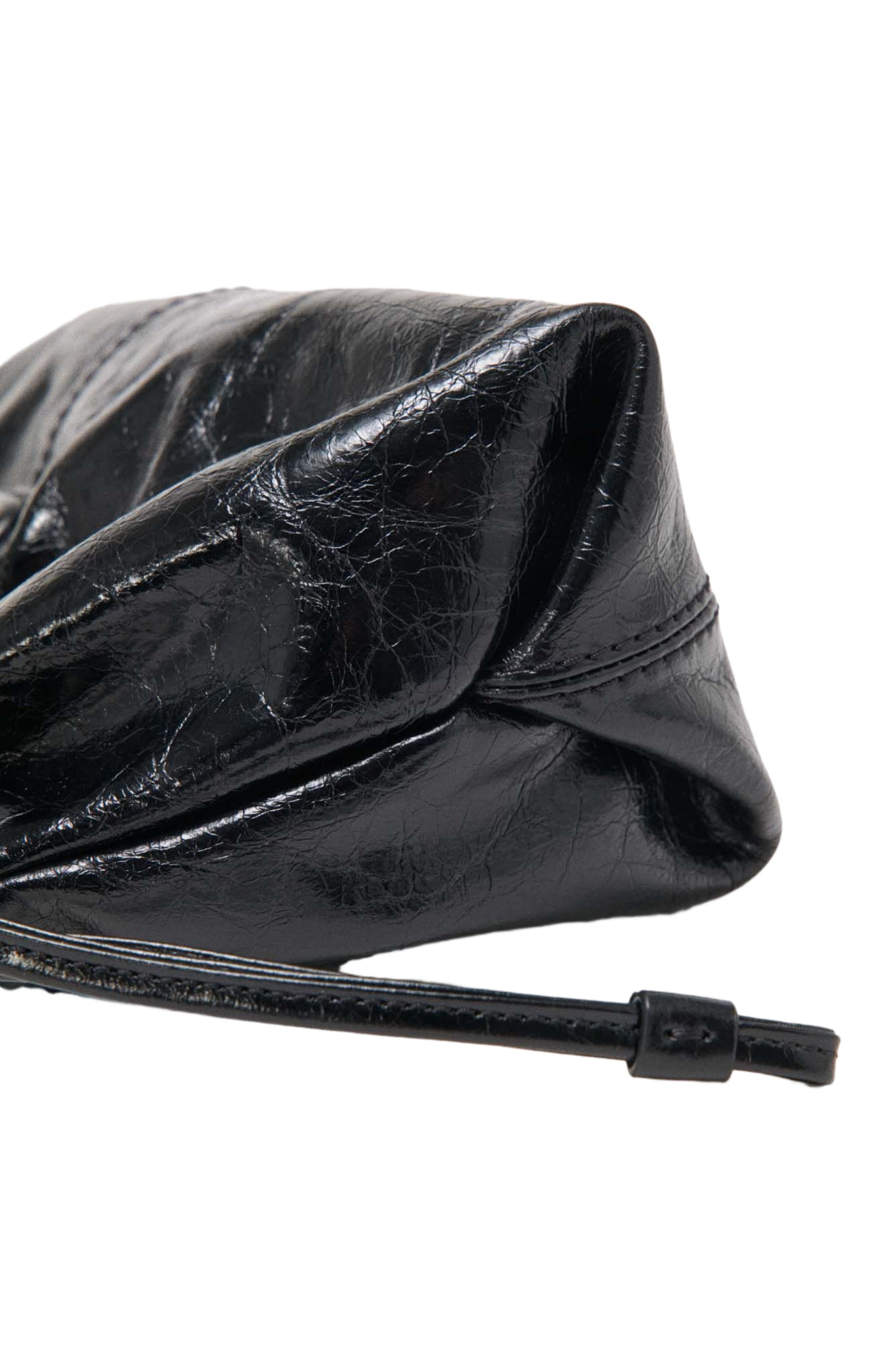 Crackled leather Milpli Gazette, Alternate, color, Black