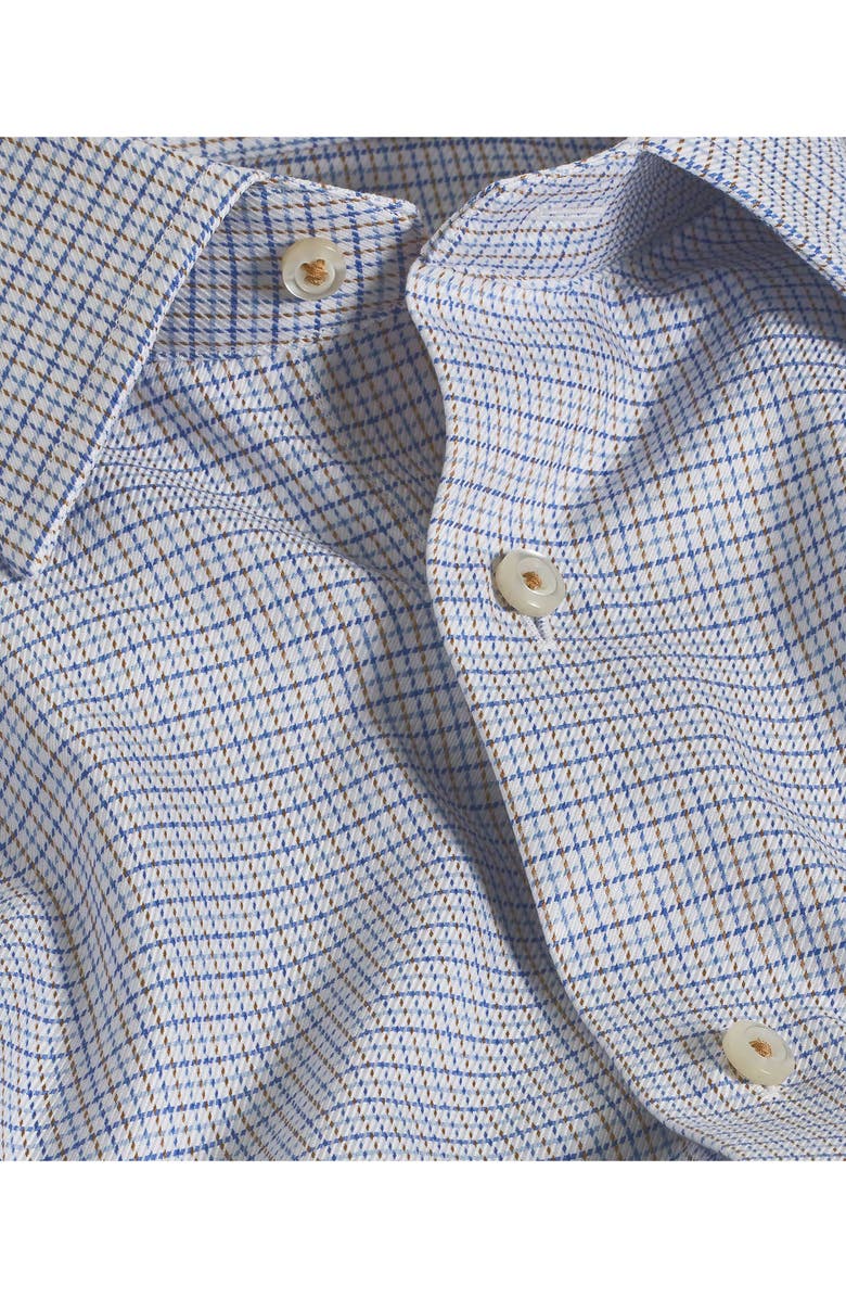David Donahue Trim Fit Twill Check Dress Shirt, Alternate, color, 