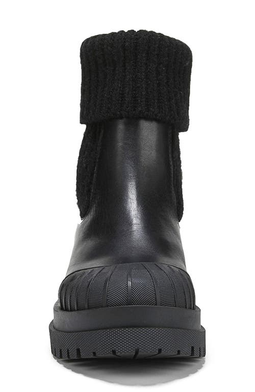 Sam Edelman Steele Knit Chelsea Boot Black Leather In Black