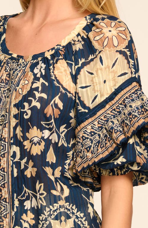 Ramy Brook Rebeca Mixed Print Cotton Blend Top In Multi