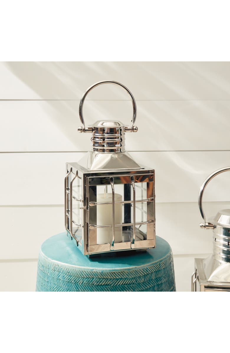 Napa Home & Garden Nantucket Outdoor Lantern 11", Alternate, color, Silver