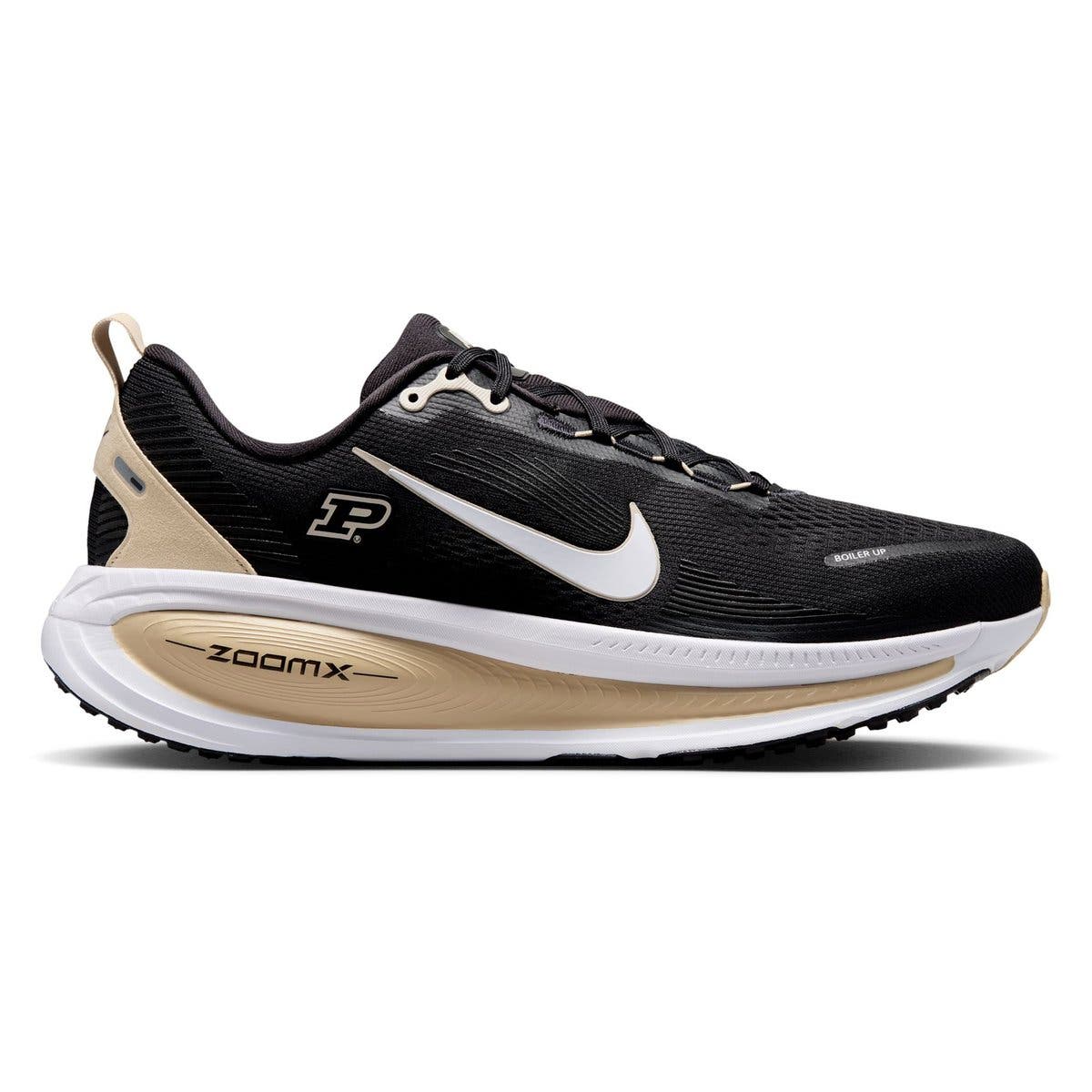 Men's Nike Purdue Boilermakers Vomero 18 Running Shoes, Alternate, color, Black