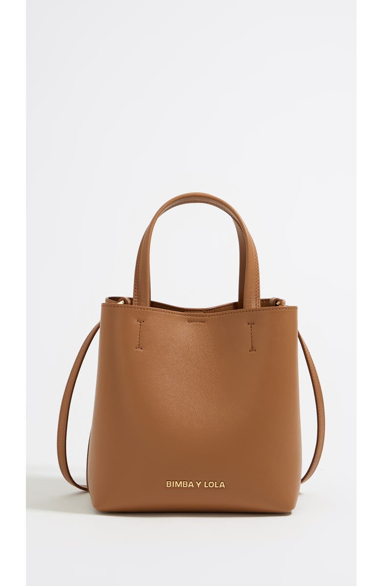 Bimba y Lola Small Honey Leather Chihuahua Bag, Main, color, Honey