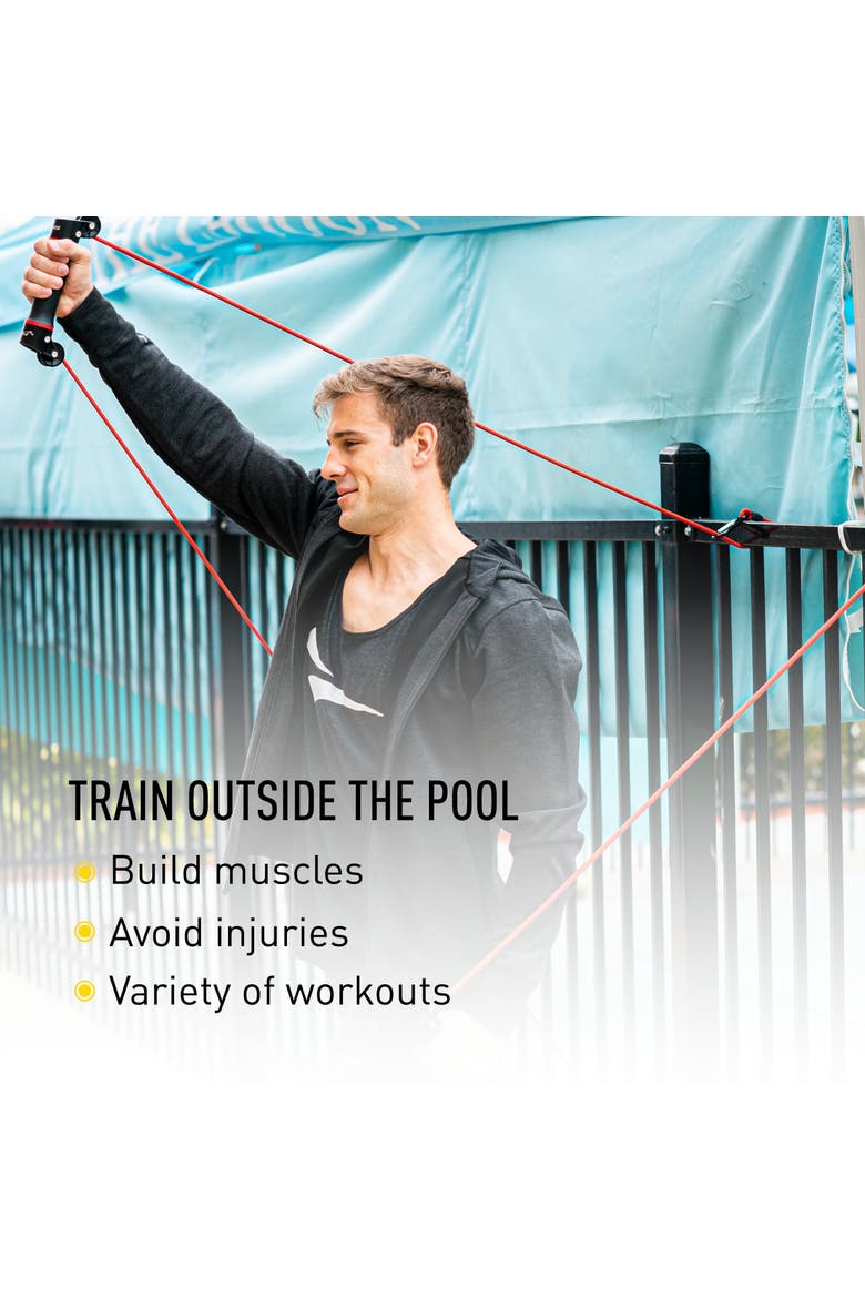 Slide Dryland Trainer Dual Handled Resistance Bands for Swim Strength Stroke Training 9mm Resistance, Alternate, color, Red