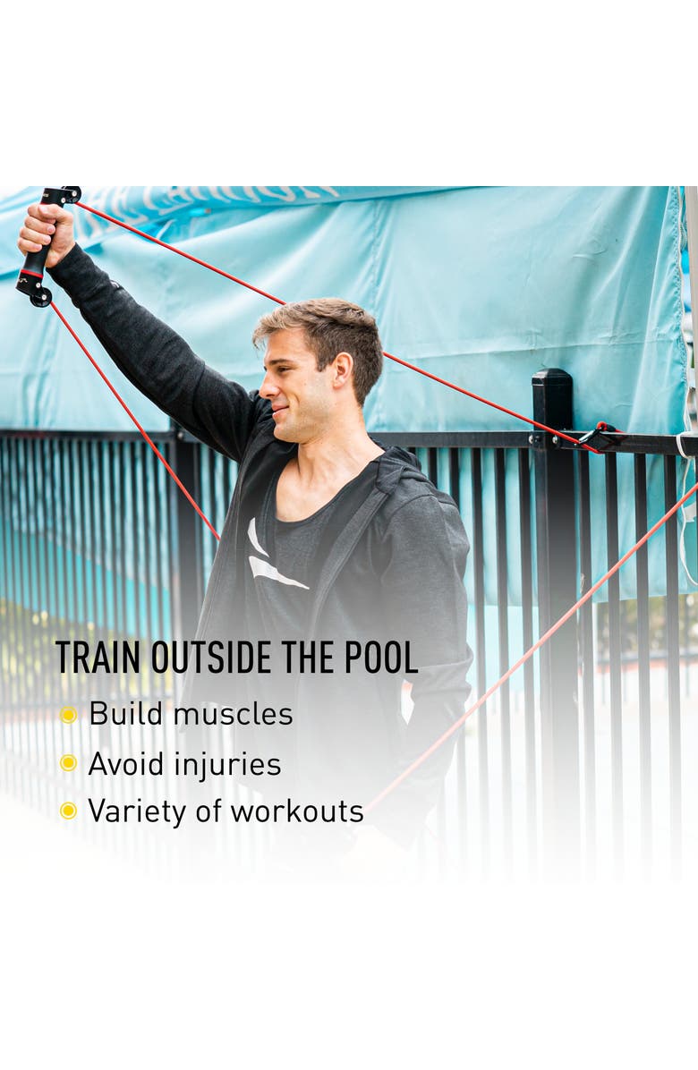 FINIS Slide Dryland Trainer Dual Handled Resistance Bands for Swim Strength Stroke Training 9mm Resistance, Alternate, color, Red