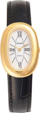 CENDRE Bridgette Leather Strap Watch, 21 x 30mm