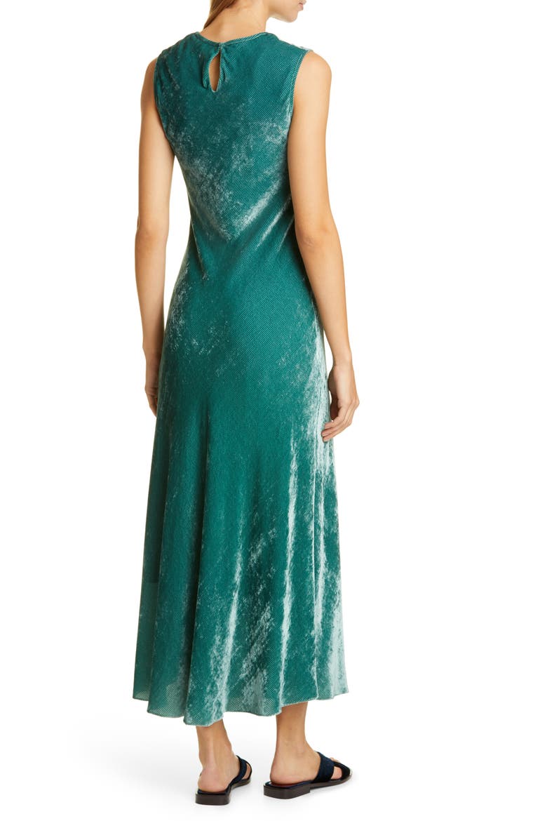Viv Velvet Midi Dress, Alternate, color, LEEK