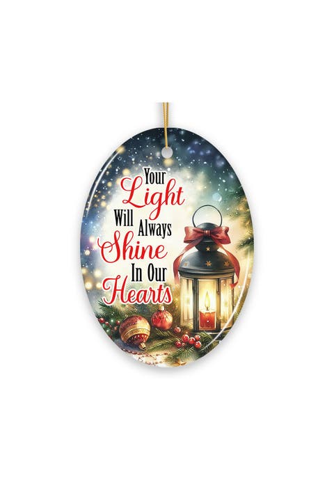 Your Light Will Always Shine Lantern Ceramic Ornament