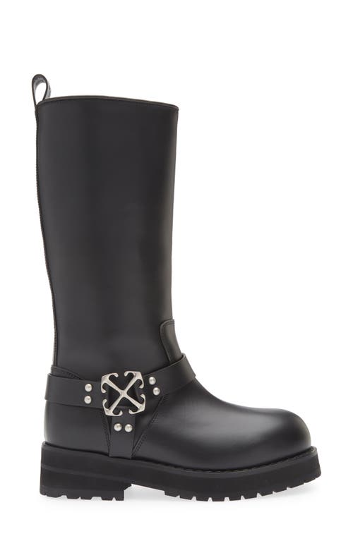 Off-white Off Track Boot In Black-silver