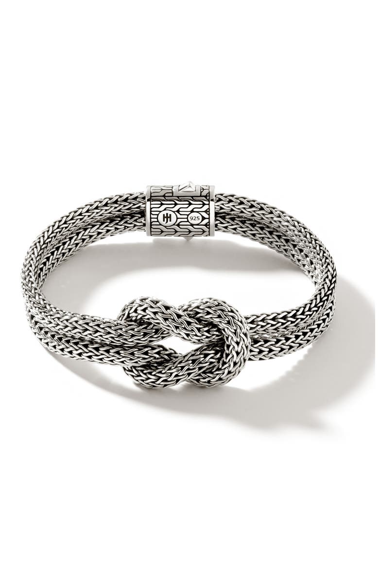 Love Knot Bracelet, 10mm, Main, color, SILVER