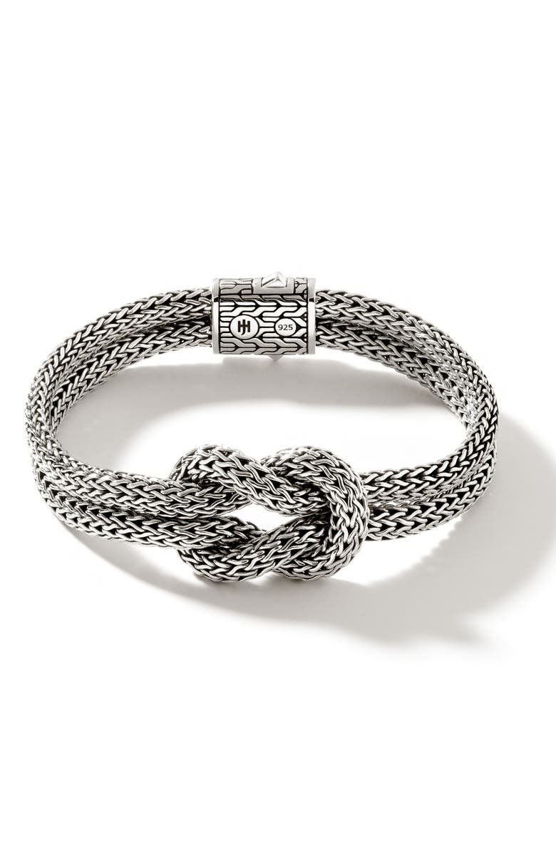 John Hardy Love Knot Bracelet, 10mm, Main, color, Silver