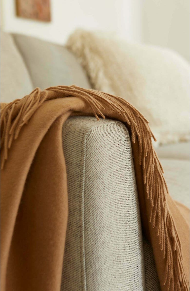 Italic Remi Cashmere Throw, Alternate, color, Black