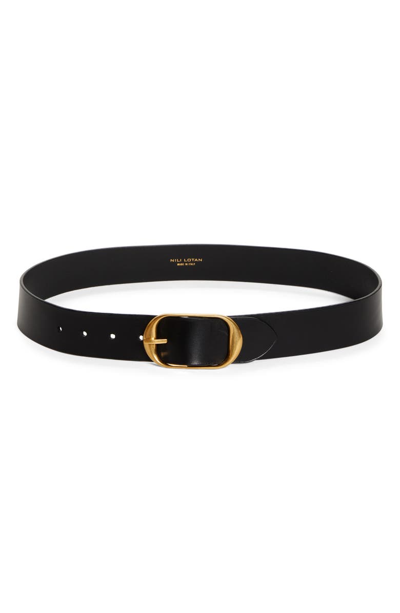 Nili Lotan Leather Belt, Main, color,