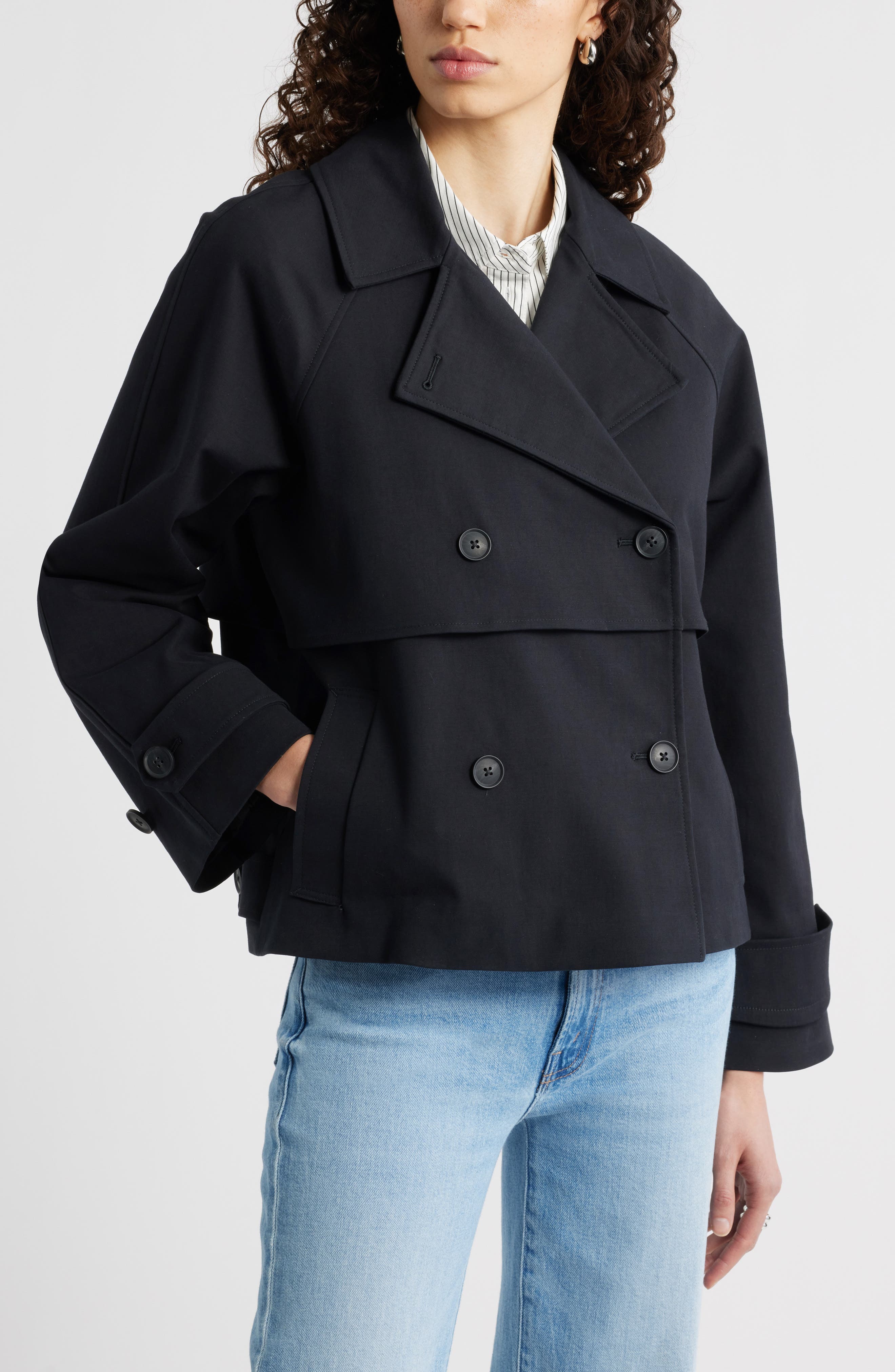Stretch Cotton Trench Coat