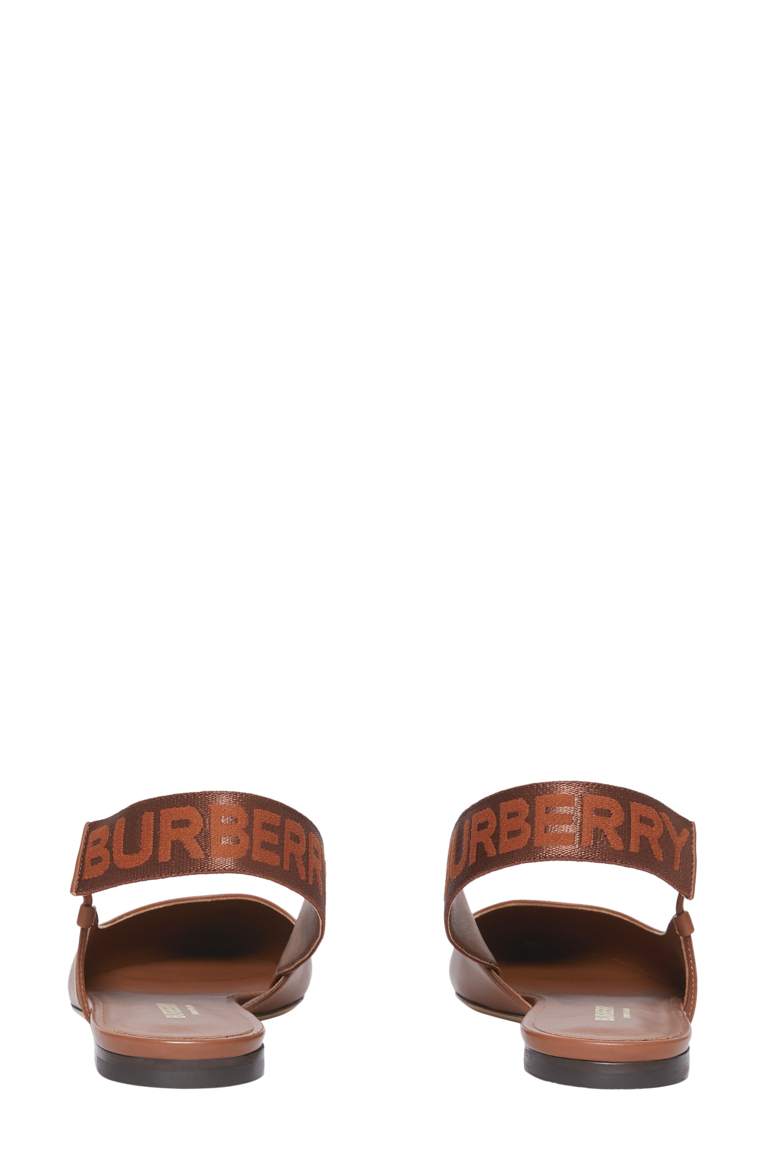 Burberry Maria Asymmetrical Slingback Flat, Alternate, color, 