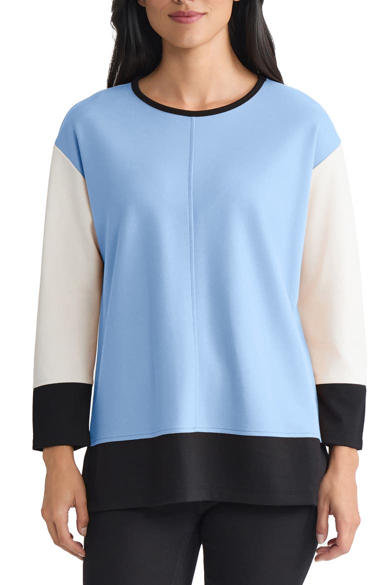 Colorblock Tunic, Main, color, CHINTZ BLUE MULTI