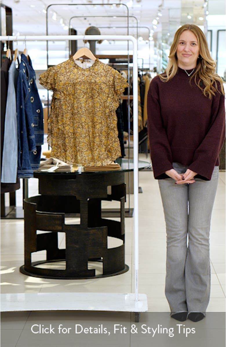 Daliyane Floral Ruffle Detail Cotton Top, sales video thumbnail