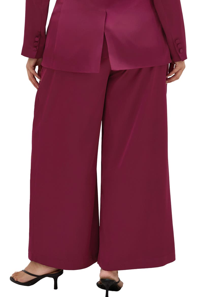 Rylie Palazzo Wide Leg Pants, Alternate, color, POMEGRANATE