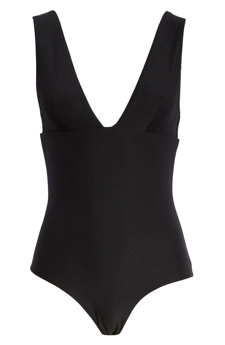 & Other Stories V-Cut One-Piece Swimsuit, Main, color, 