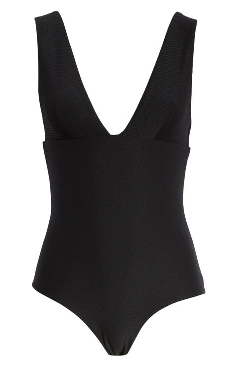 V-Cut One-Piece Swimsuit