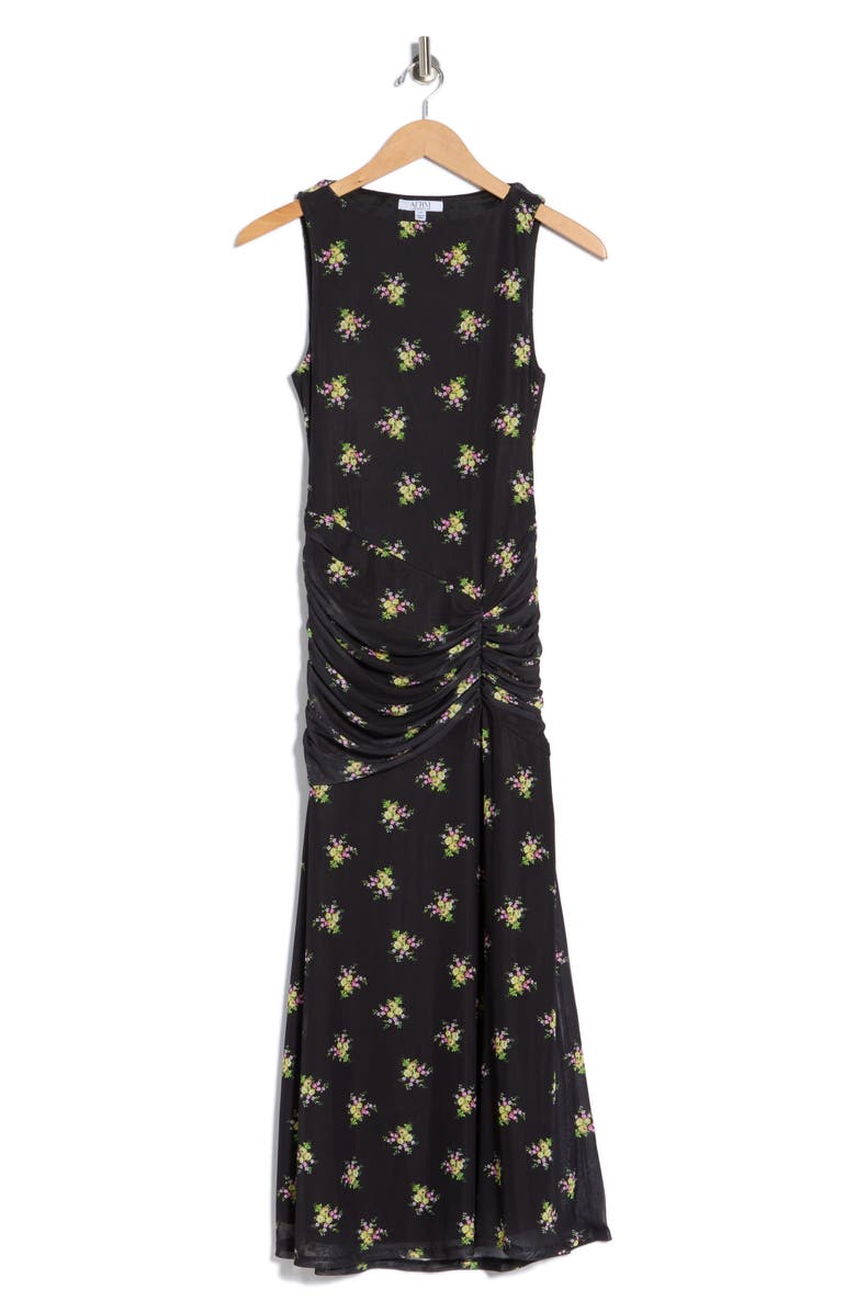 AFRM LOS ANGELES Loren Floral Print Sleeveless Dress, Alternate, color, Noir Spring Bouquet