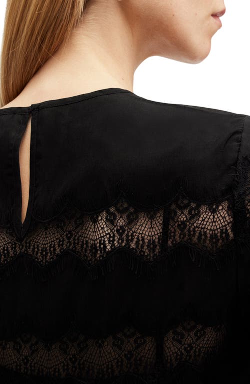Allsaints Tiff Lace Panelled Sheer Top