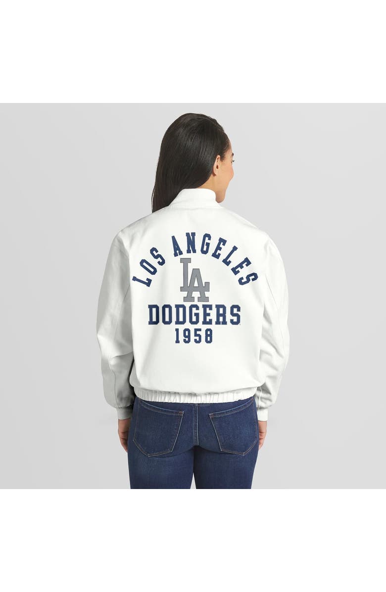 WEAR by Erin Andrews Women's WEAR by Erin Andrews  White Los Angeles Dodgers Full-Zip Bomber Jacket, Alternate, color, White