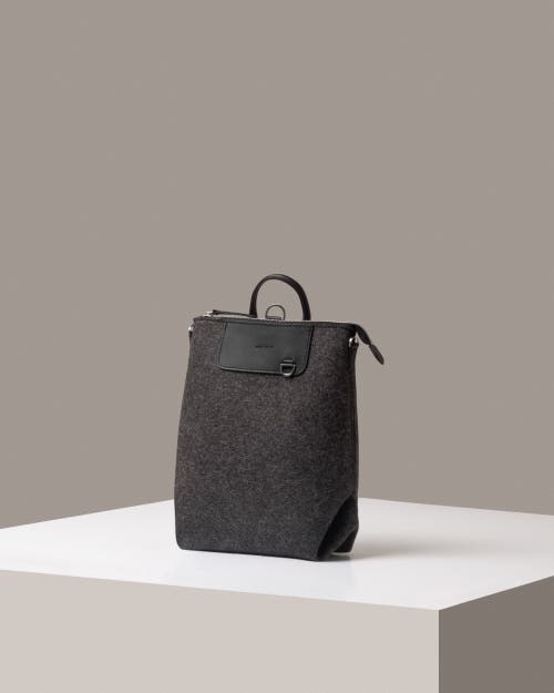 Graf & Lantz Graf Lantz Bedford Merino Wool Midi Backpack In Charcoal Black
