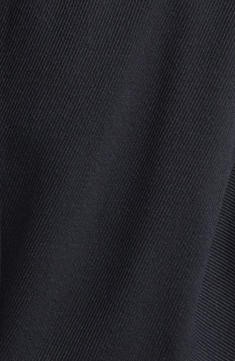 Undercover Wavy Sateen Trim Wool Stretch Twill Jacket, Alternate, color, Black