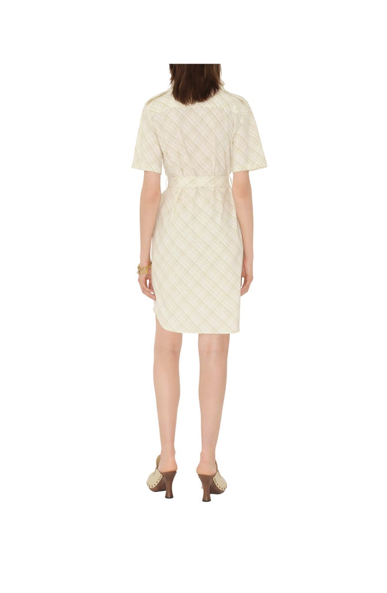 Burberry Check Cotton Shirt Dress, Alternate, color, Magnolia