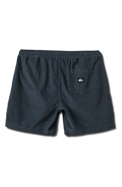 Quiksilver Taxer Corduroy Drawstring Shorts In Blue