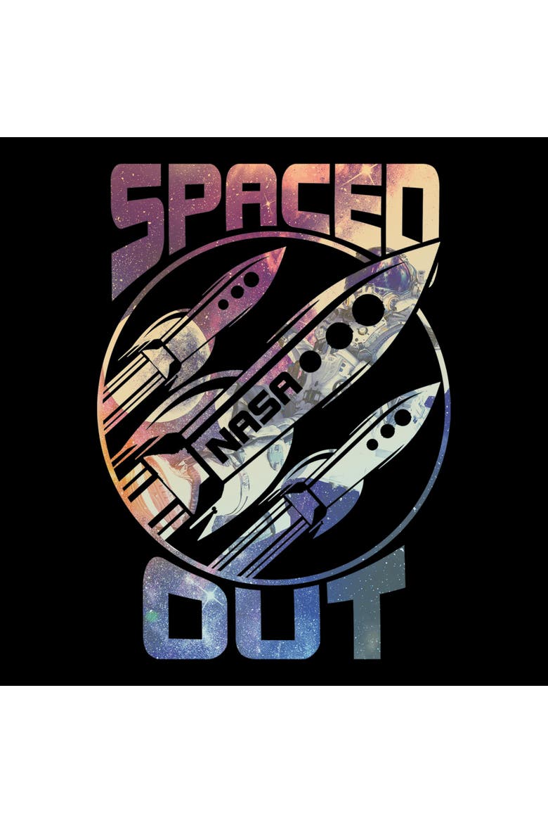 Men's NASA Rocket Badge Pattern  Graphic T-Shirt, Alternate, color, Black