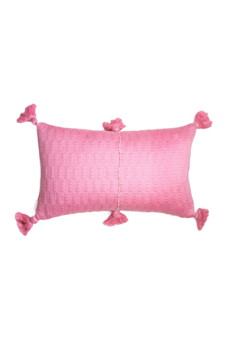 Antigua Classic Solid Handwoven Cotton Throw Pillow, Main, color, Bubblegum Pink