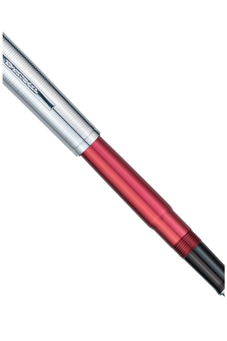 Skyline Fountain Pen, Alternate, color, Red Silver Medium