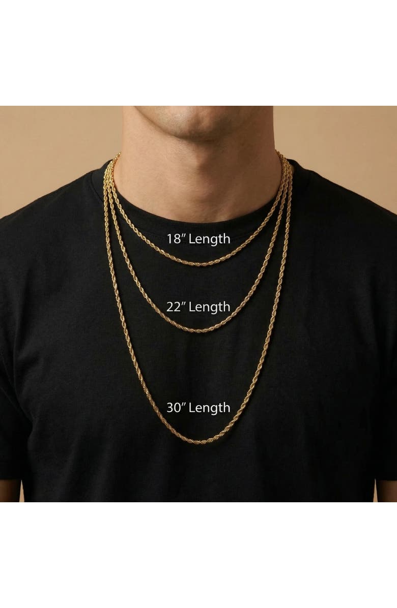 Bliss Diamond 10k Gold 1.5-mm Semi Solid Rope Chain Necklace, Alternate, color, 10K Yellow Gold