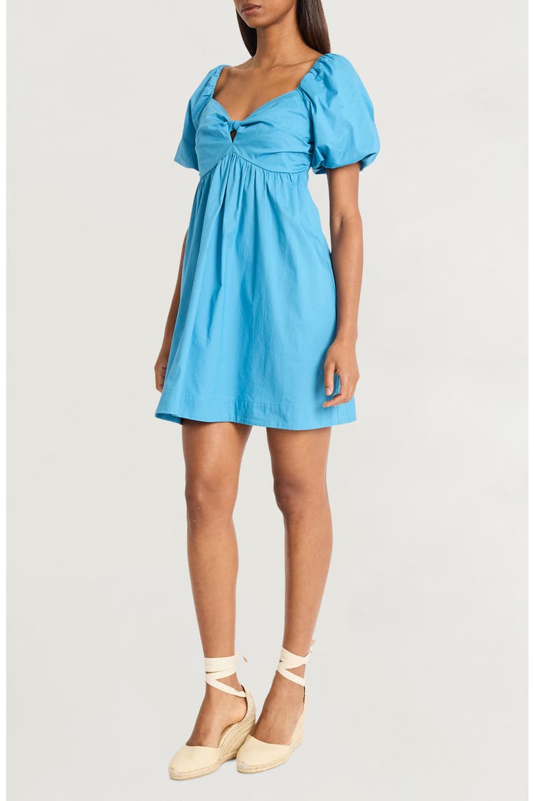 Bubble Sleeve Minidress, Alternate, color, CENDRE BLUE