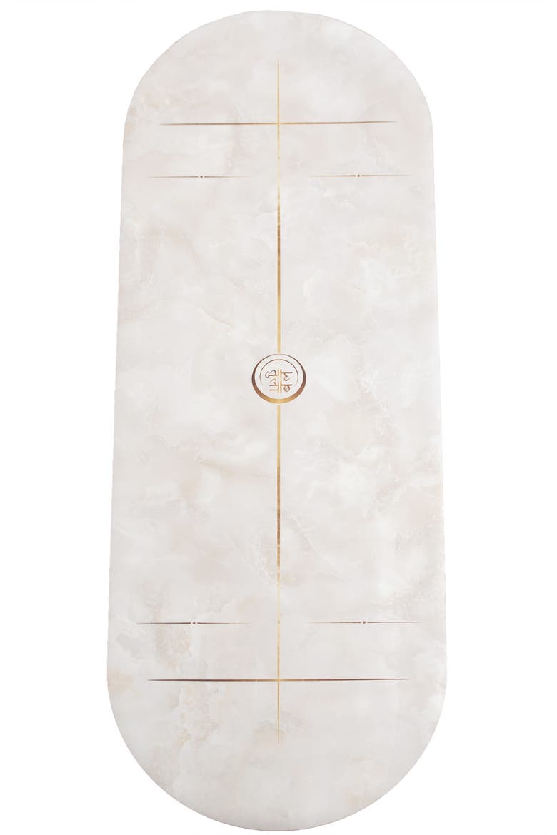 Classic - Yoga /Pilates Mat - Vegan Suede - Made for Hot Yoga, Main, color, White Marble