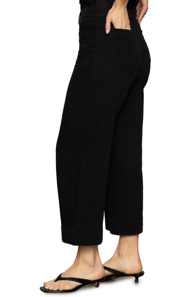 Sanctuary Soft Marine High Waist Wide Leg Crop Cotton Pants, Alternate, color, 