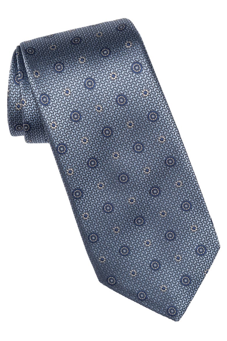 Benelli - Silk Jacquard Tie for Men, Main, color, Sky Blue