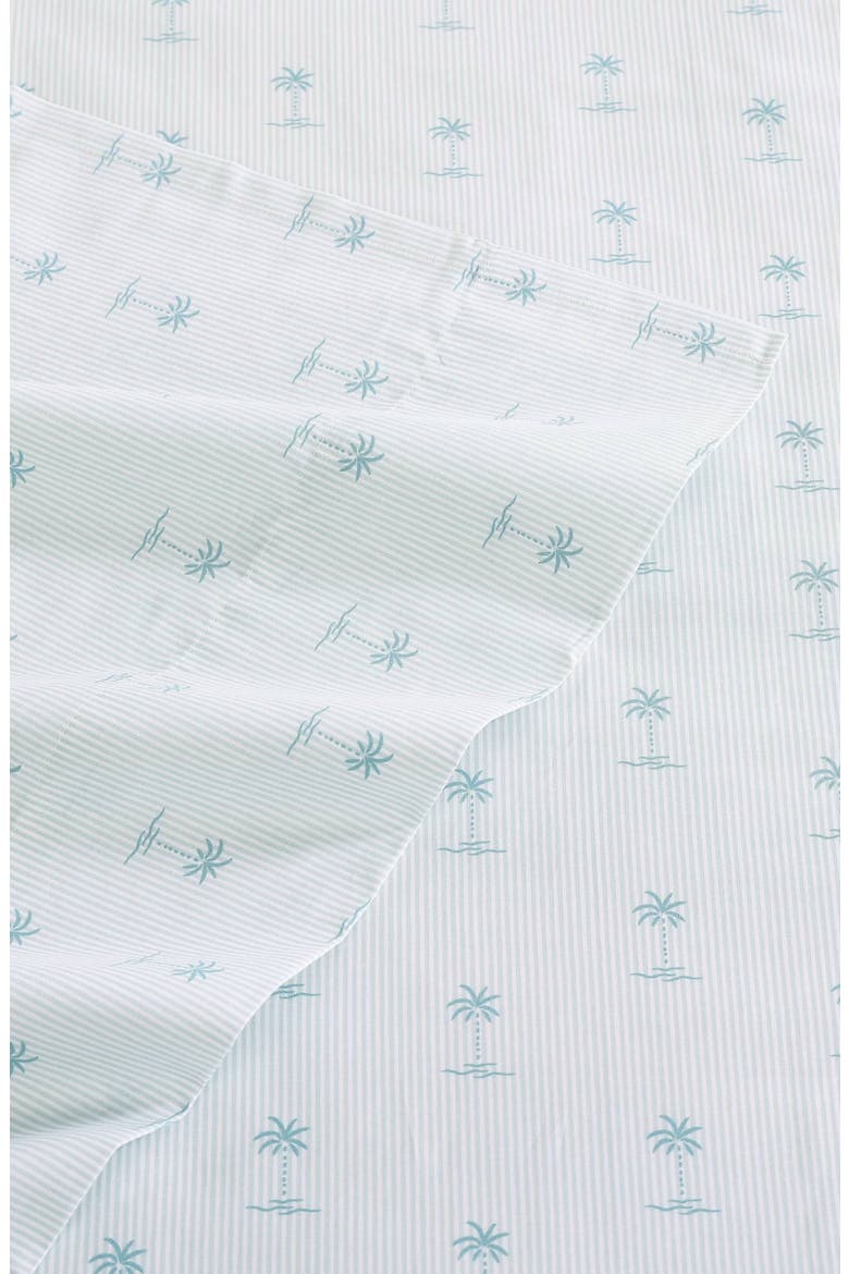 Kew Palms 200 Thread Count Sheet Set, Alternate, color, SILVER\BLUE