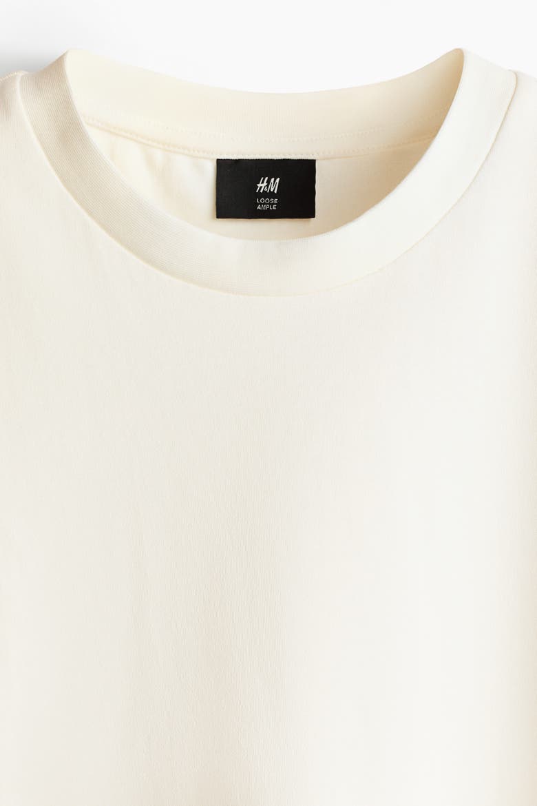 Loose Fit Interlock T-shirt, Alternate, color, Cream