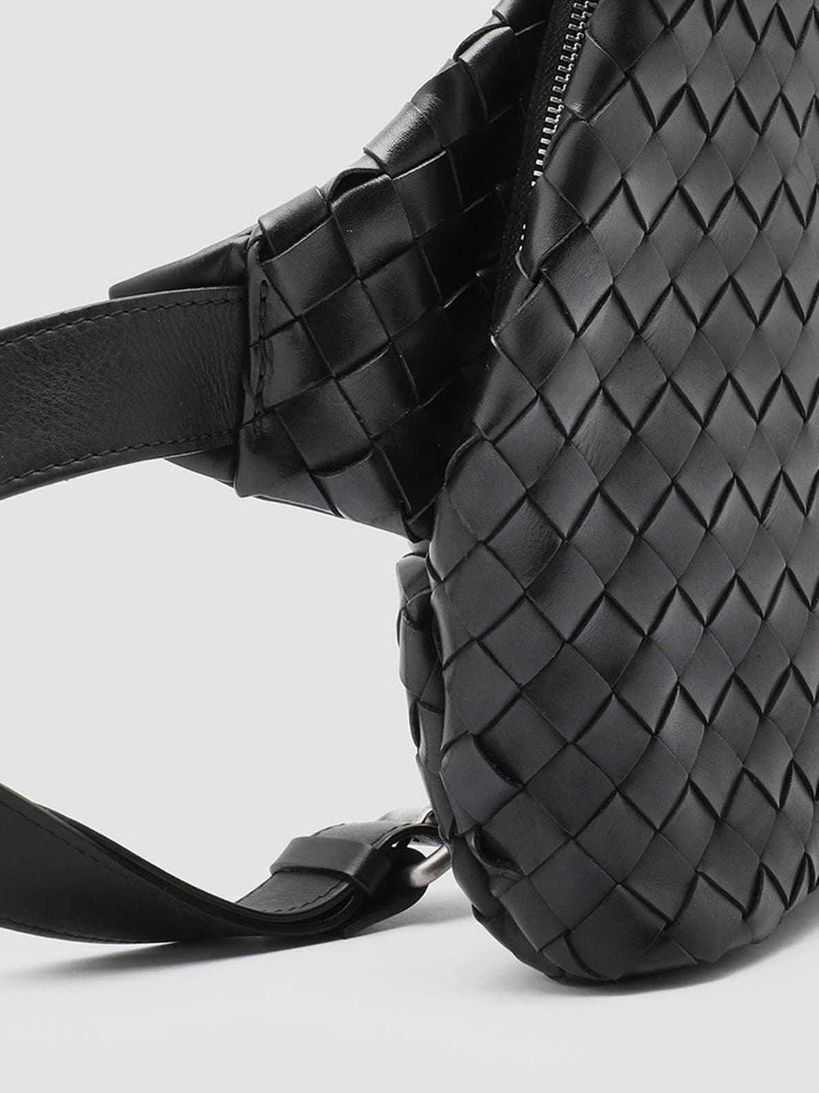 Officine Creative Armor 05 Woven Clutch, Alternate, color, Black